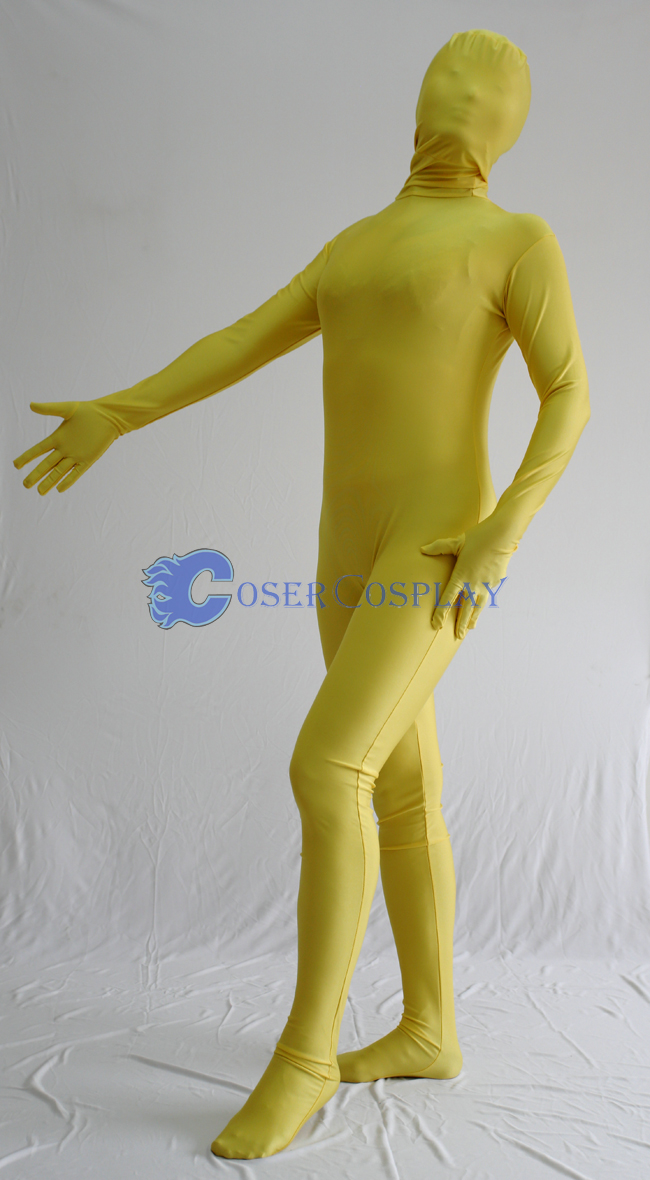 Unicolor Yellow Zentai Halloween Costumes
